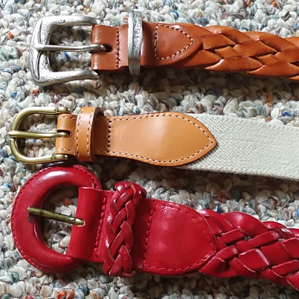 3 leather belts